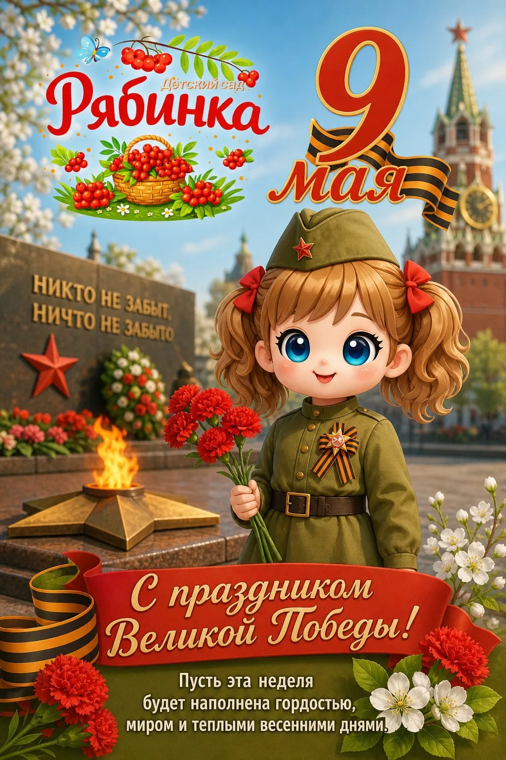 На этой неделе мы будем отмечать праздник Великой Победы! 🌷✨