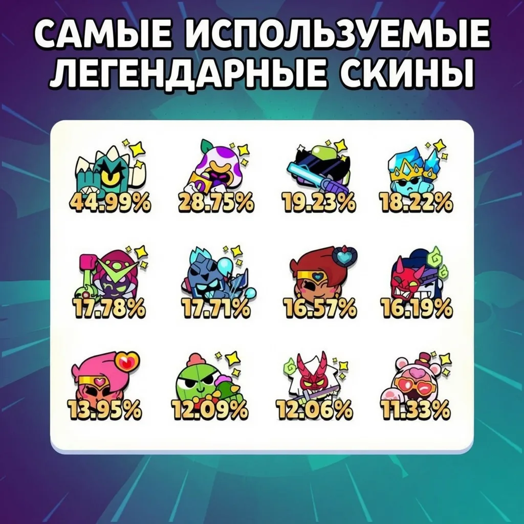 👀САМЫЕ ПОПУЛЯРНЫЕ ЛЕГЕНДАРНЫЕ СКИНЫ

«Спортсмен Сту» оказался самым популярным легендарным скином в