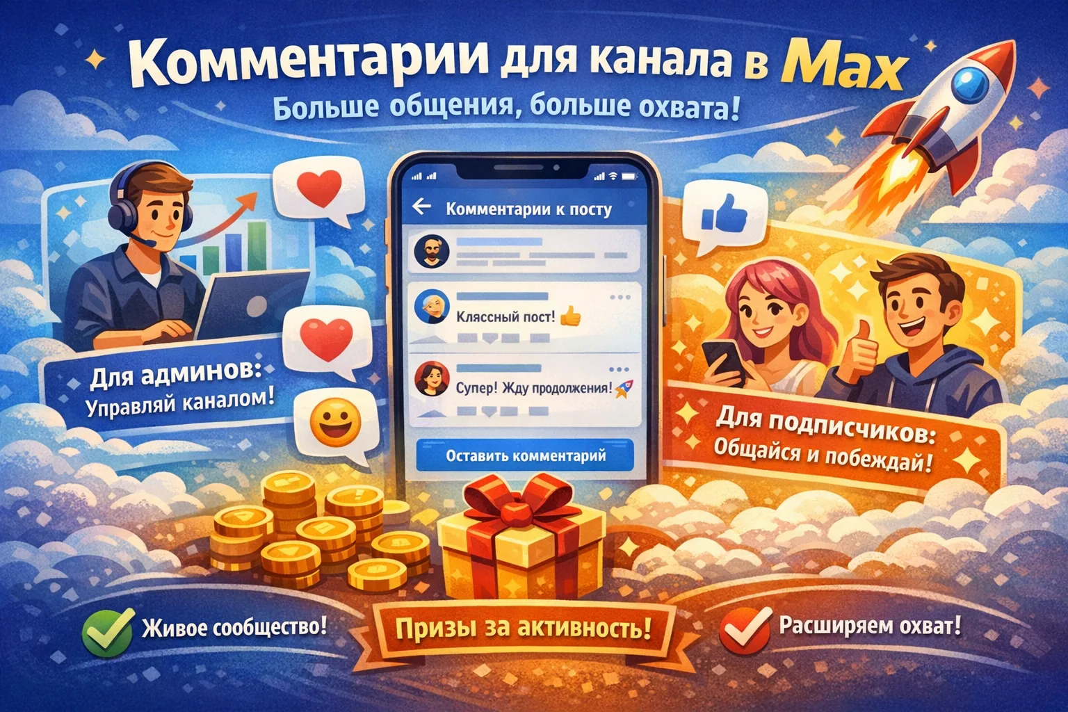 Комментарии для канала в Max: больше общения, больше охвата 🚀