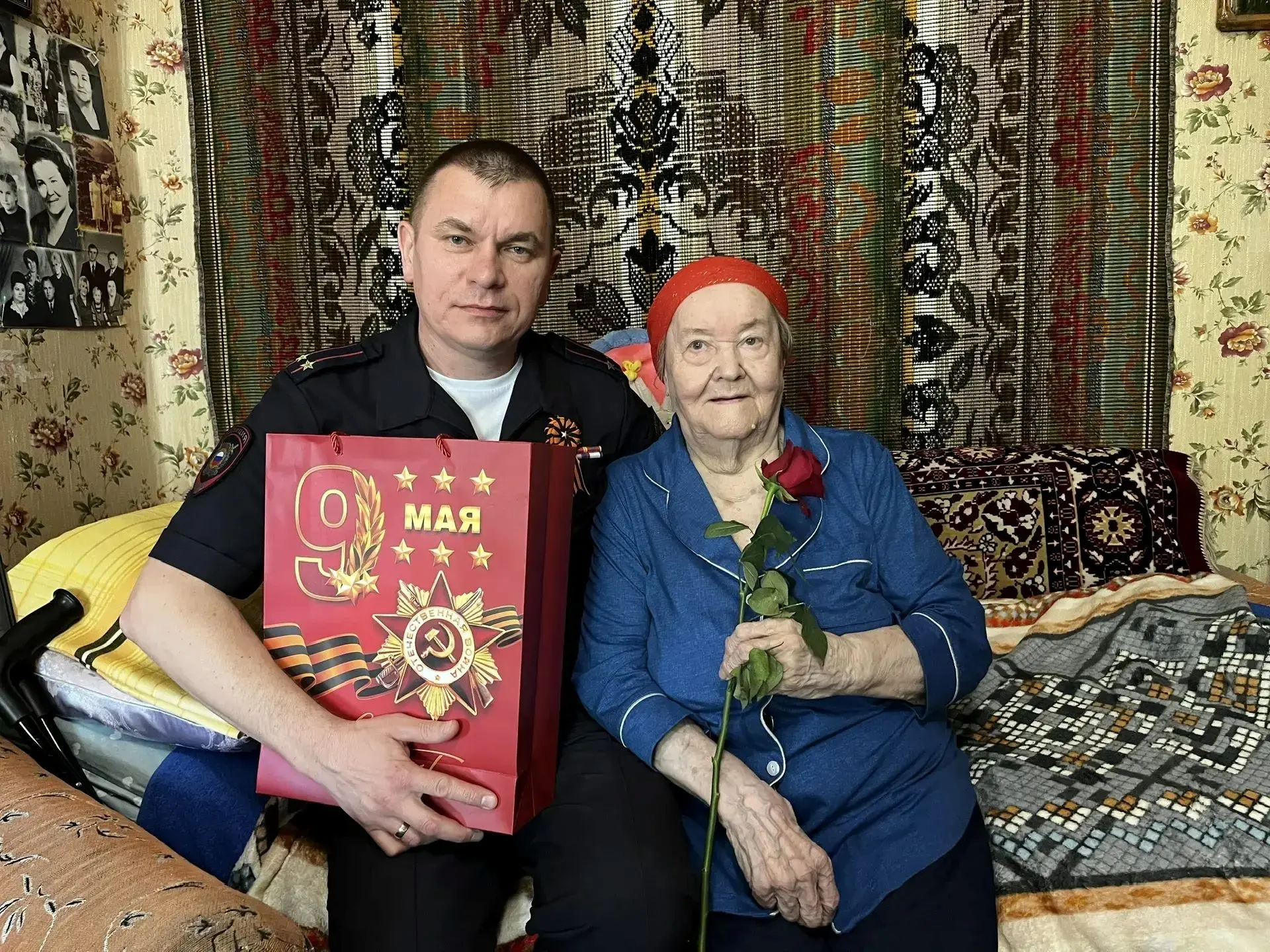 💐В преддверии Дня Победы руководство МВД по Республике Мордовия поздравило труженицу тыла и вдов фро