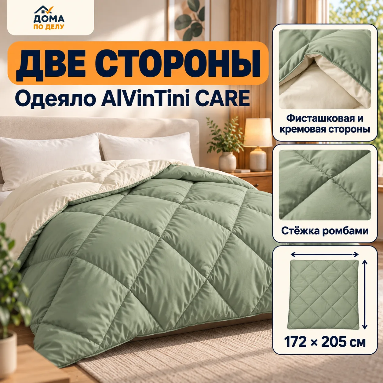 💛 Одеяло AlVinTini CARE — укрыться и красиво застелить кровать