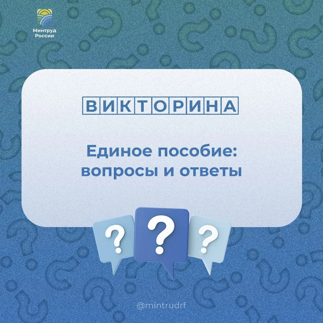 Давайте проверим ваши знания о едином пособии