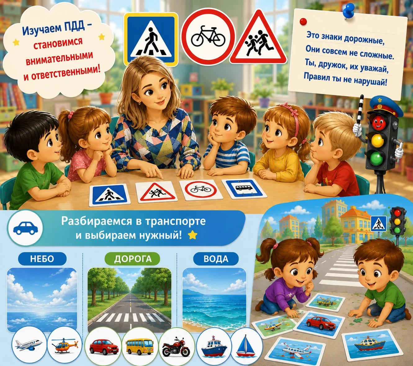 🚦 Изучаем правила дорожного движения с интересом!