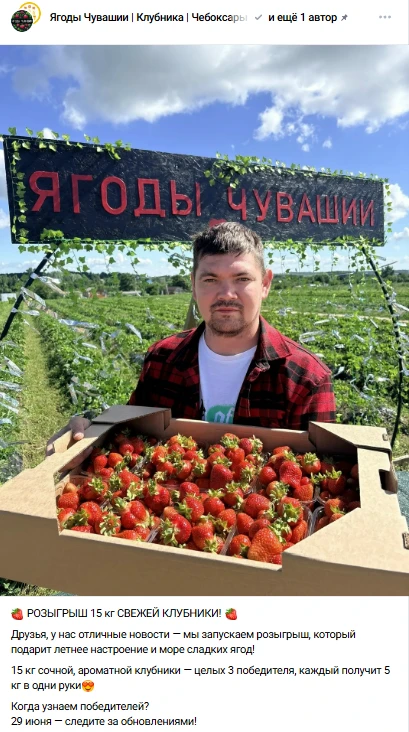 Напоминаю , что у на сегодня будут результаты розыгрыша клубники 15кг - ссылка на розыг...