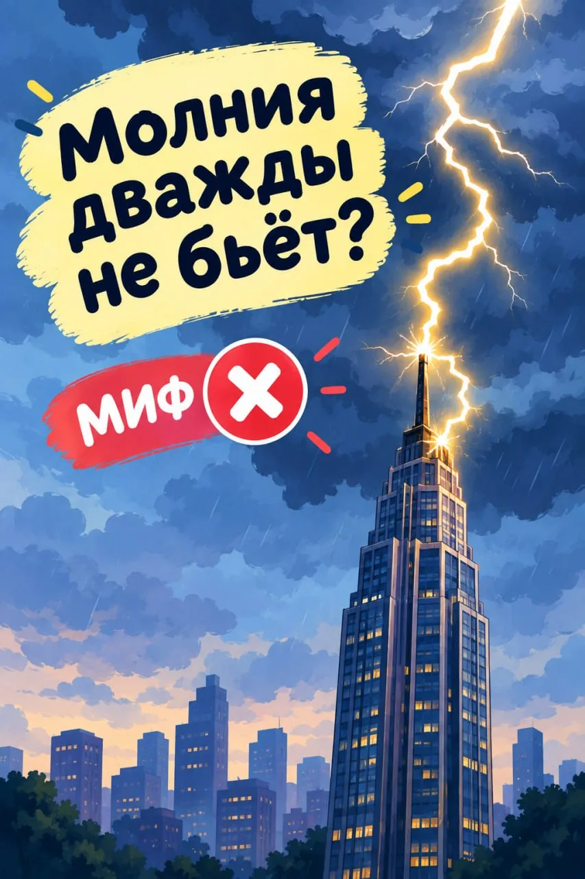 ⚡️ Молния никогда не ударяет в одно место дважды?