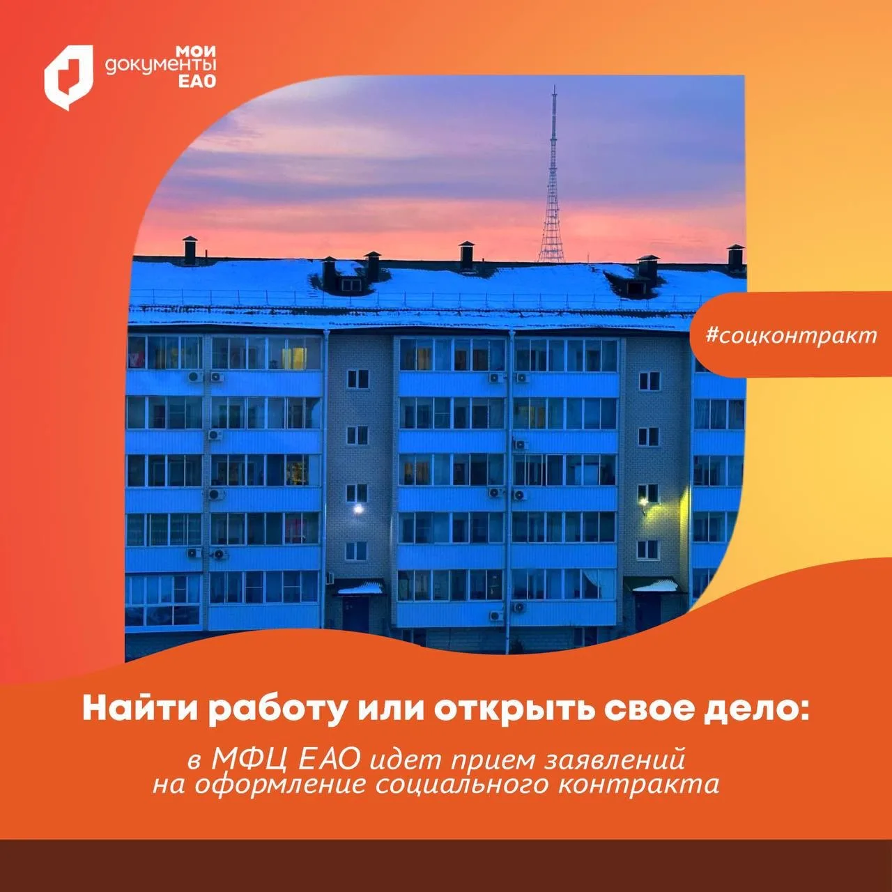 🤩Найти работу или открыть свое дело с помощью социального контракта могут жители ЕАО  Услуга доступн