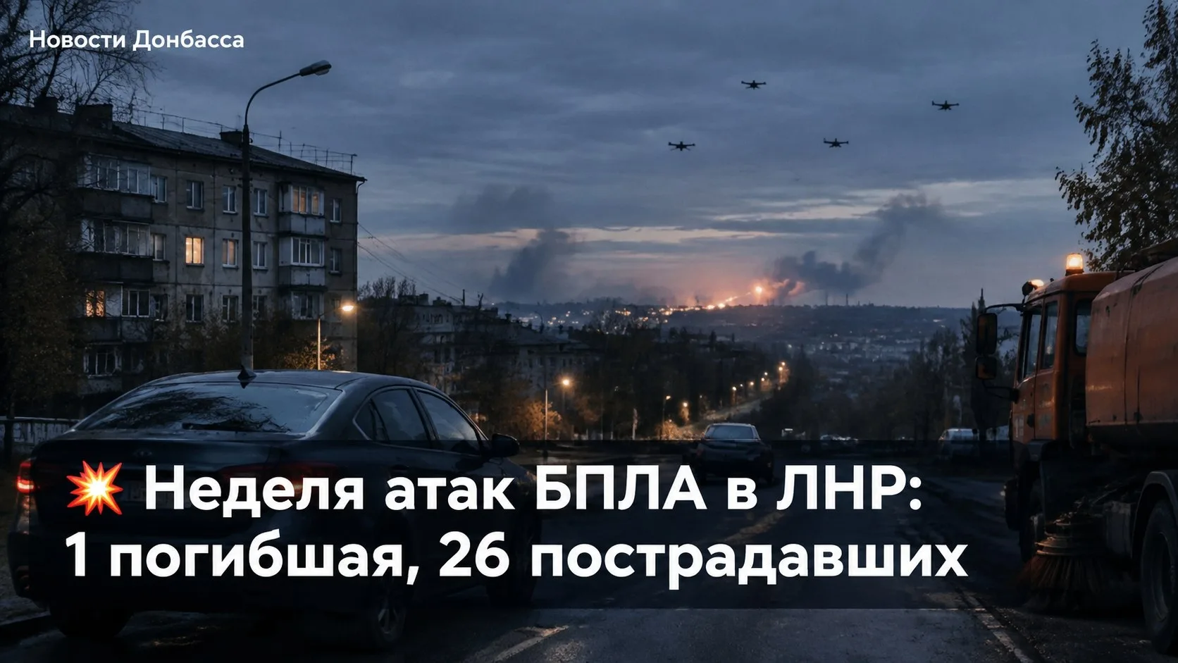 💥 Неделя атак БПЛА в ЛНР: 1 погибшая, 26 пострадавших