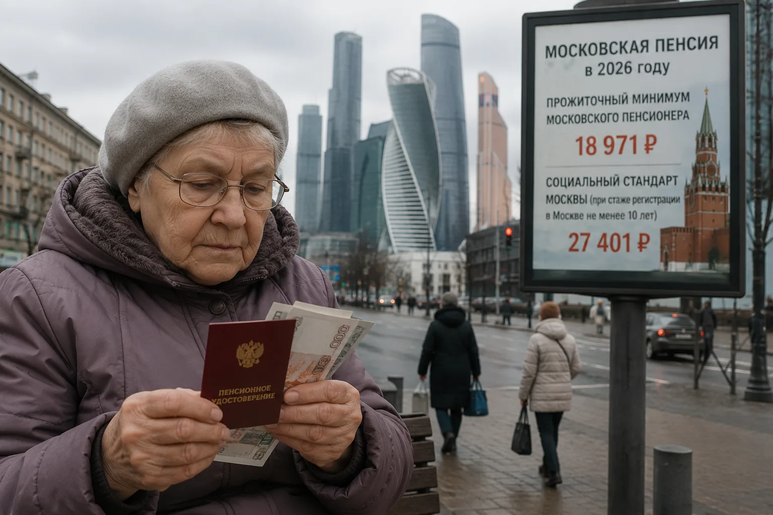 🏙️ Московская пенсия в 2026 году: сколько получают столичные пенсионеры и кто имеет право на доплат