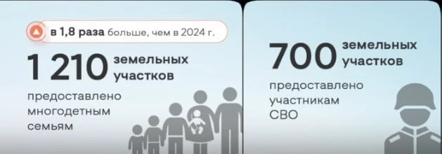 За 2025 год в Нижегородской области предоставили 1210 земельных участков многодетным се...