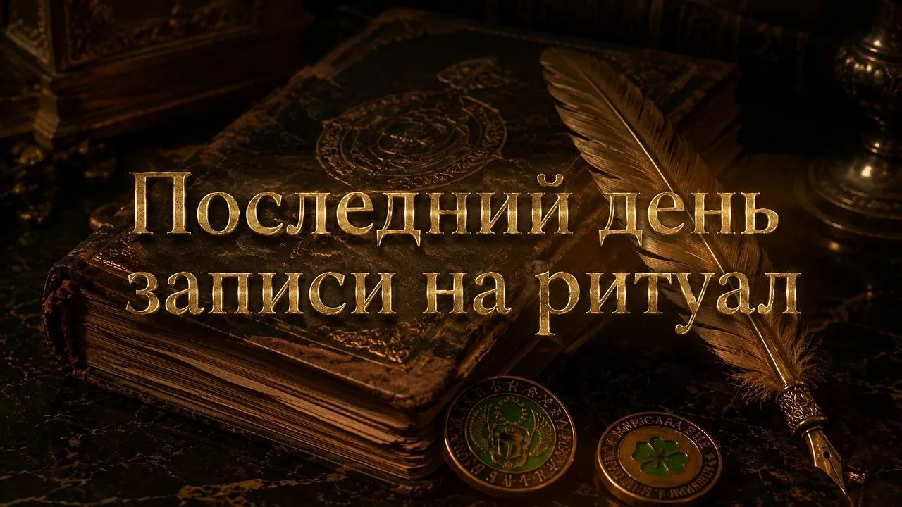 🔜 ПОСЛЕДНИЙ ДЕНЬ ЗАПИСИ НА РИТУАЛ 🔜
Завтра в 20.00 мск закроется возможность присоединиться к «Рит