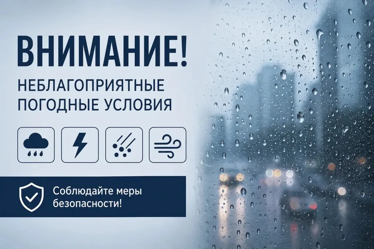⚠️ Неблагоприятные погодные условия: важно соблюдать меры безопасности