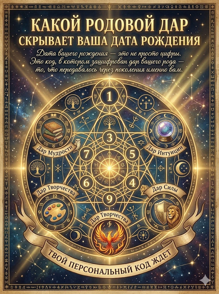 КАКОЙ РОДОВОЙ ДАР СКРЫВАЕТ ВАША ДАТА РОЖДЕНИЯ