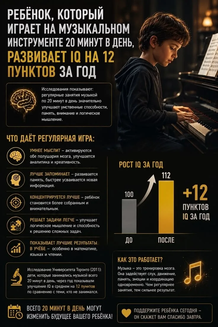 🎼🎹 Польза игры на музыкальном инструменте