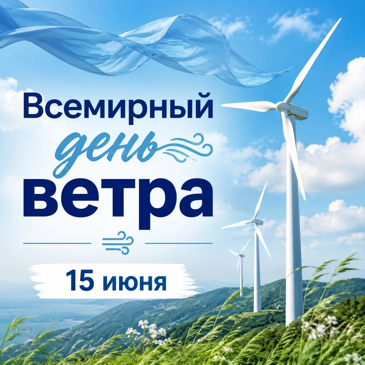 🌬 Ловим ветер за хвост! 15 июня отмечался Всемирный день ветра.