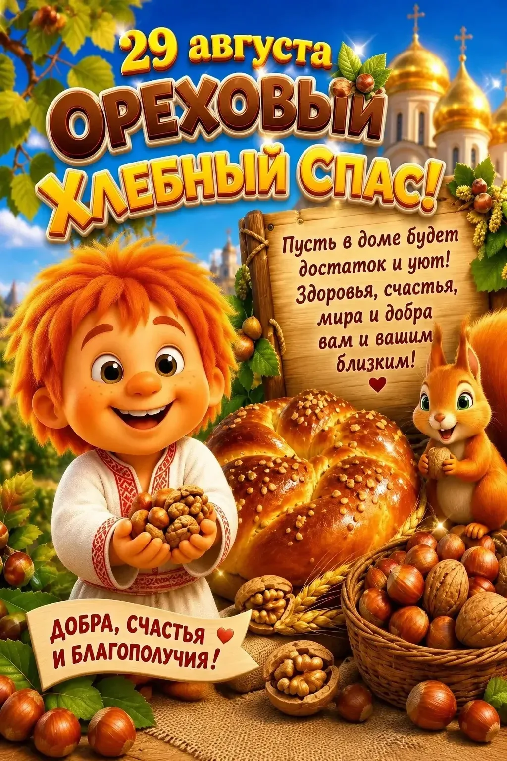 ✨Ореховый и Хлебный Спас: встречаем щедрую осень! 🌾🌰