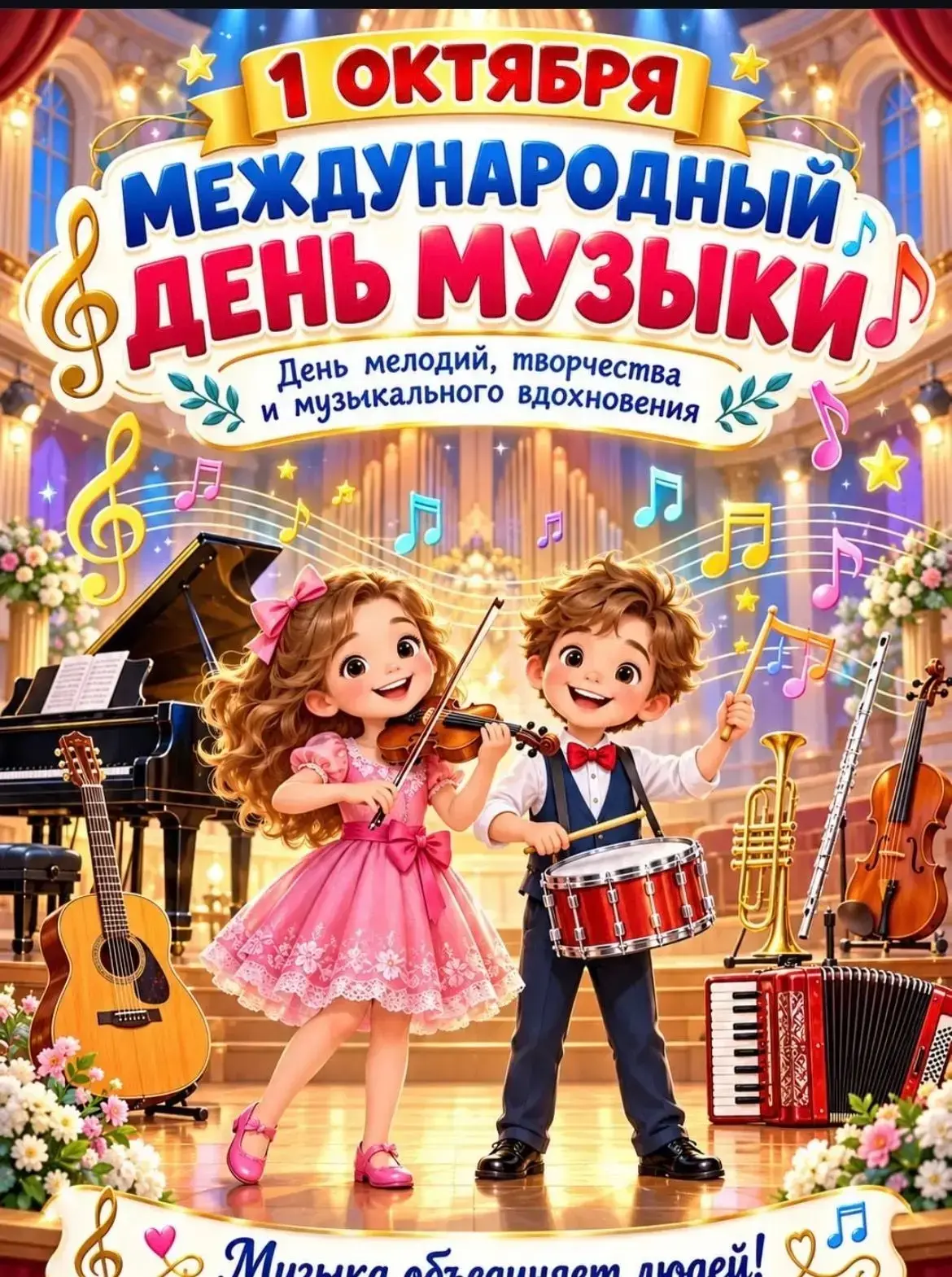 1 ОКТЯБРЯ - Международный день МУЗЫКИ.