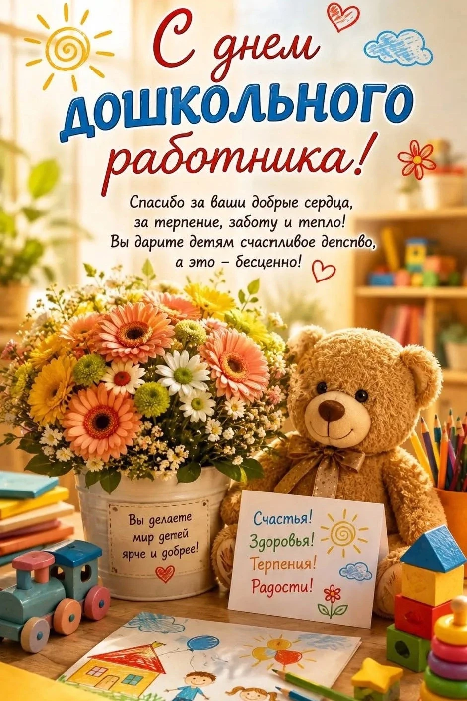 🎉 С Днём дошкольного работника, все, кто дарит детям тепло и заботу! 💛