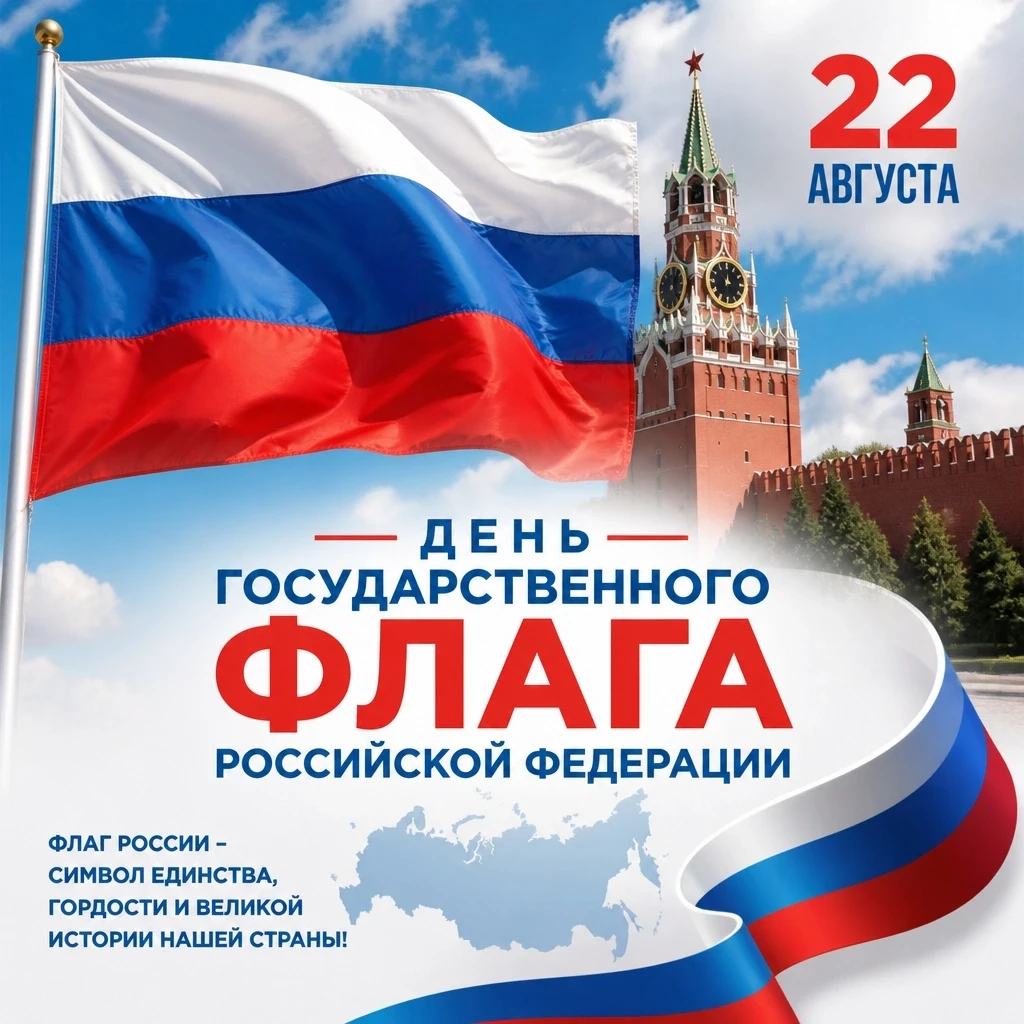 🇷🇺 22 августа — День Государственного флага России. Воспитанники детского сада вместе...