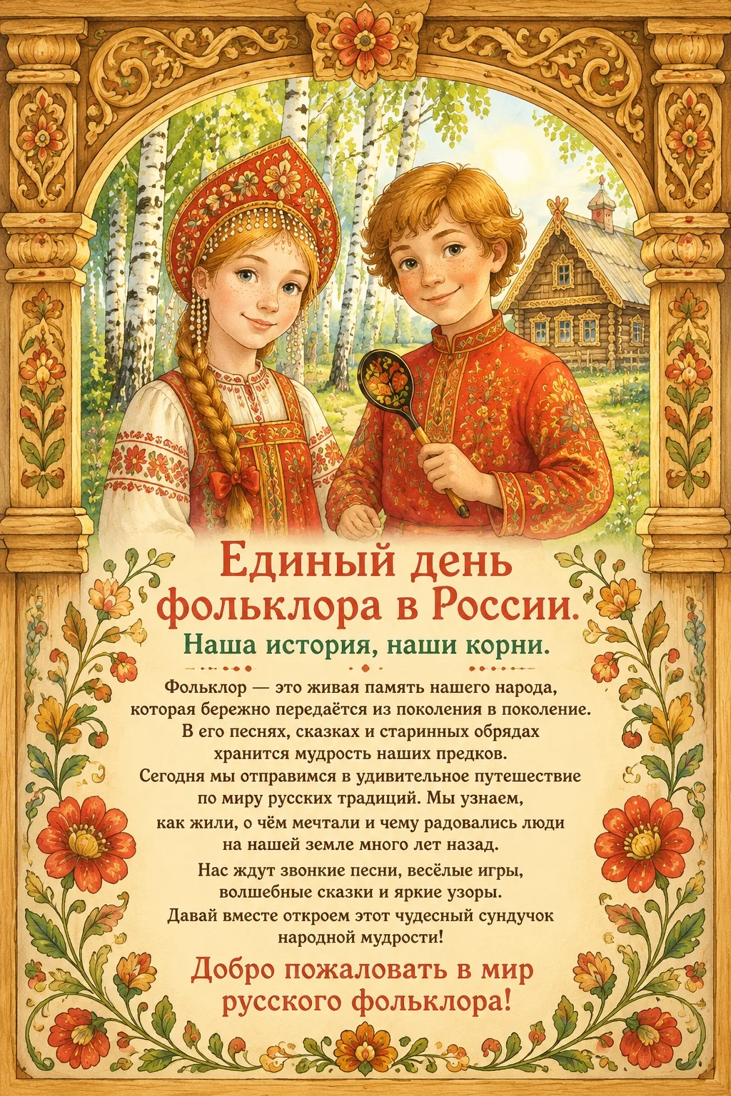 #ДЕНЬ_ФОЛЬКЛОРА_В_РОССИИ
17 ИЮЛЯ ОТМЕЧАЕТСЯ ЕДИНЫЙ ДЕНЬ ФОЛЬКЛОРА В РОССИИ
#ГодДошкольногоОбразовани
