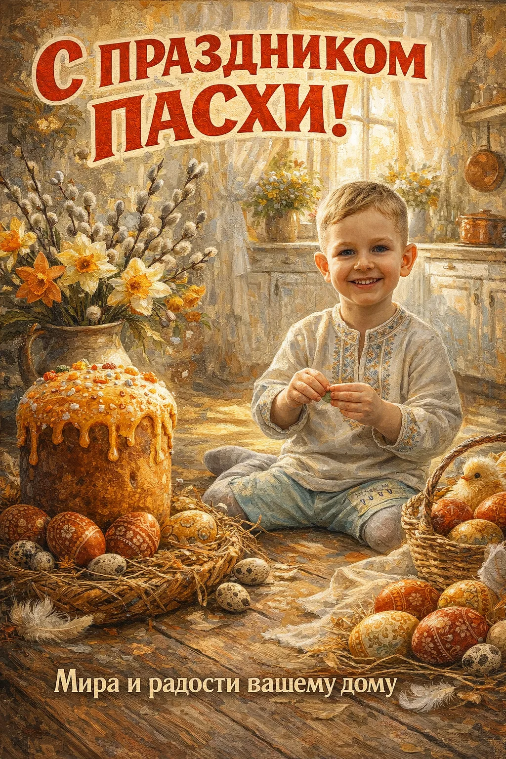 Сынишка тоже поздравляет с праздником Вас ❤ Если хотите такое же фото, делала тут https...