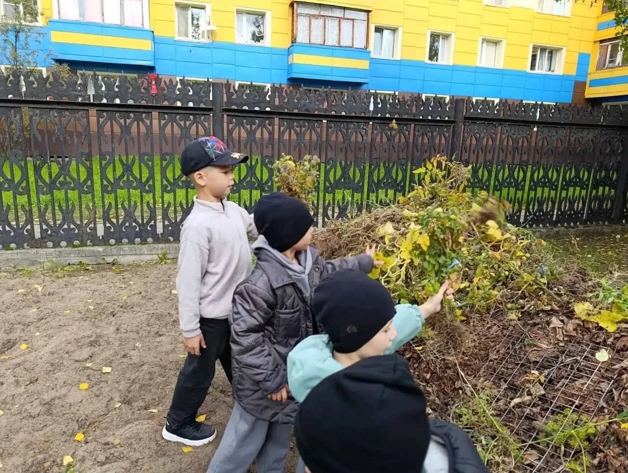 🍁 Трудовой десант на огороде!
