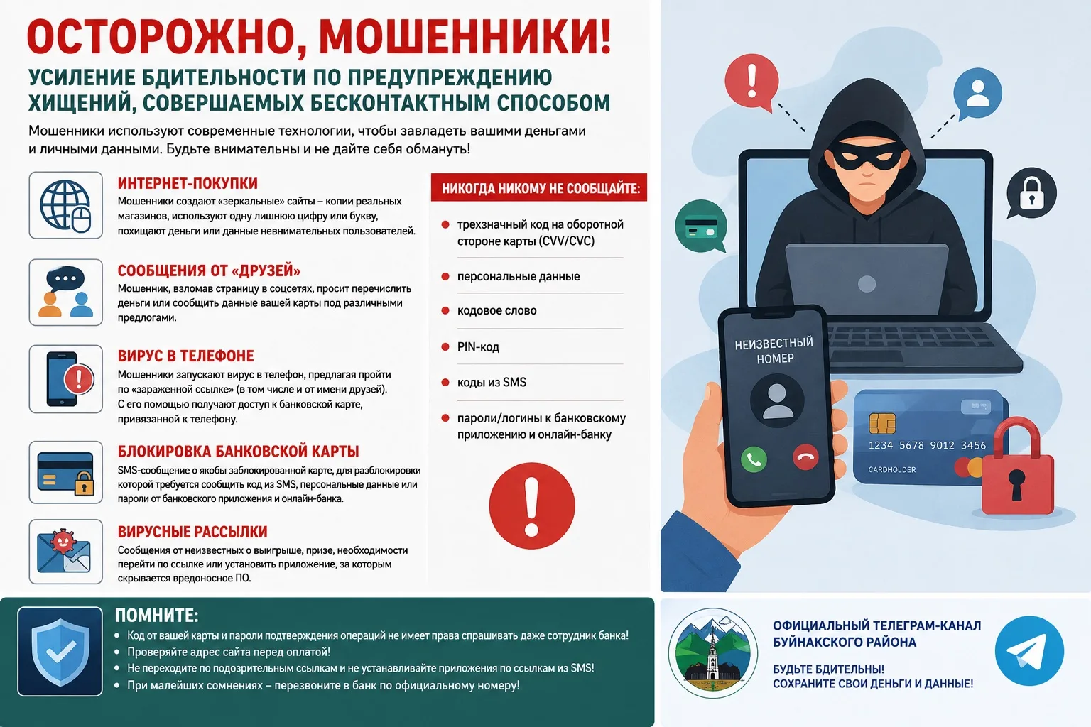 ⚠️ ОСТОРОЖНО, МОШЕННИКИ!