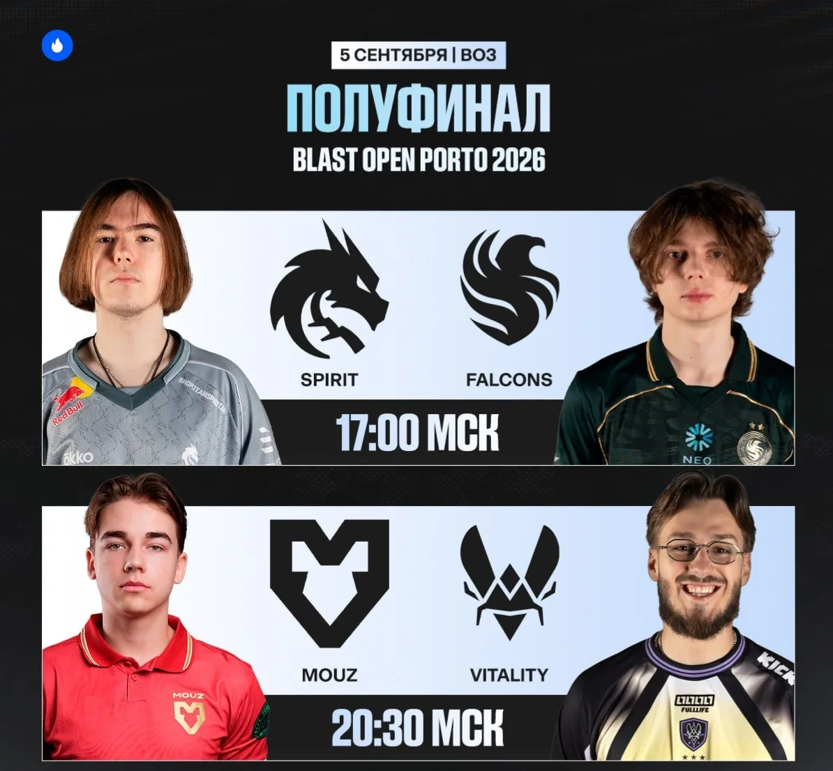 🇩🇰 Предпоследний день BLAST Open Porto — смотрим, кто из команд пройдет в финал.