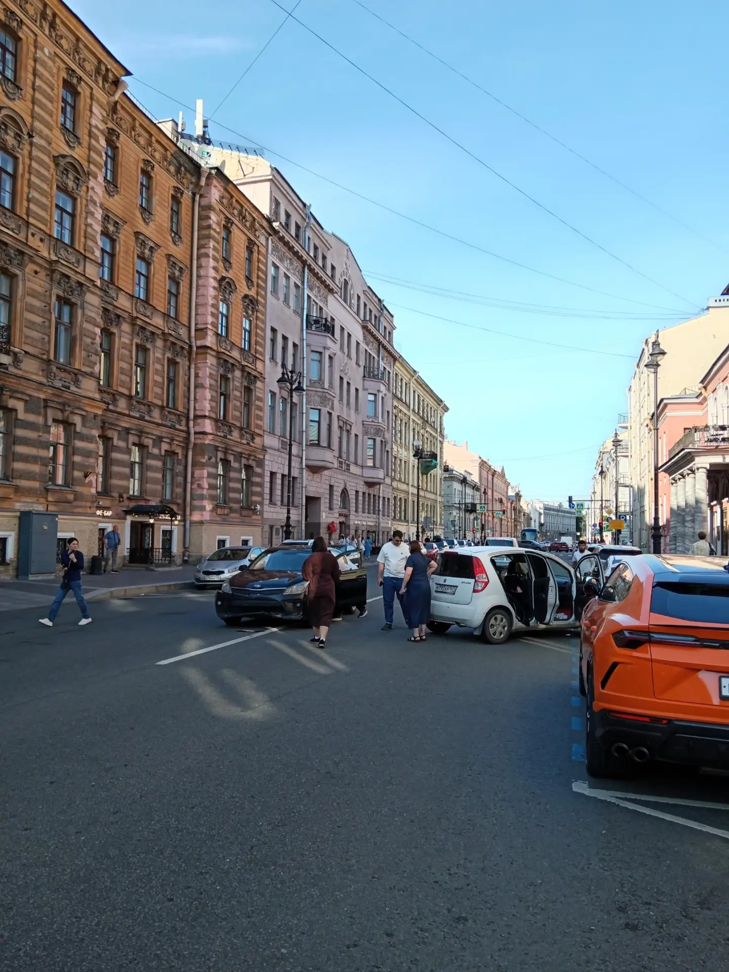 Авария на Миллионной, на ровном месте.
