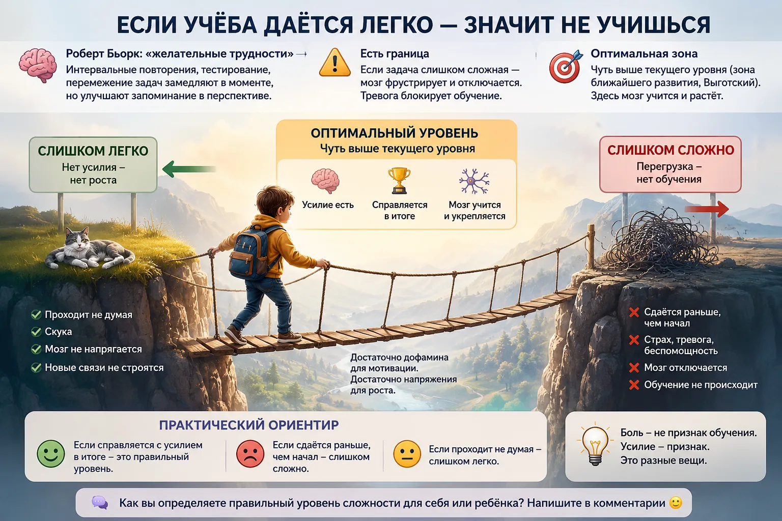 Если учёба даётся легко — значит не учишься