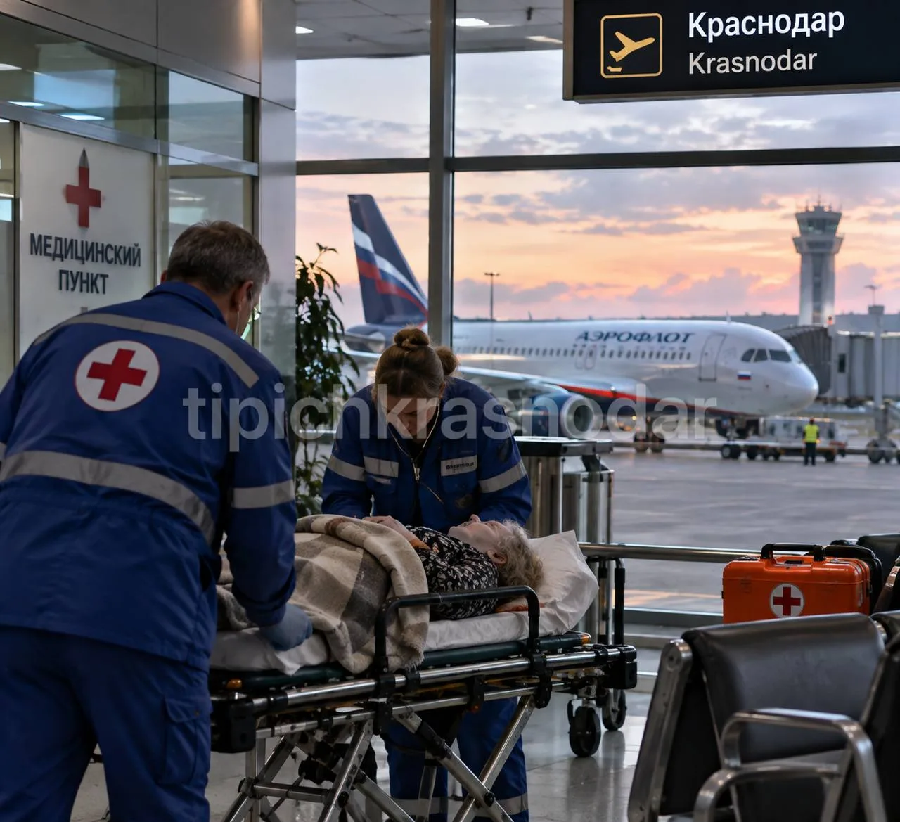 😔 Пенсионерка умерла в аэропорту Краснодара после перелёта