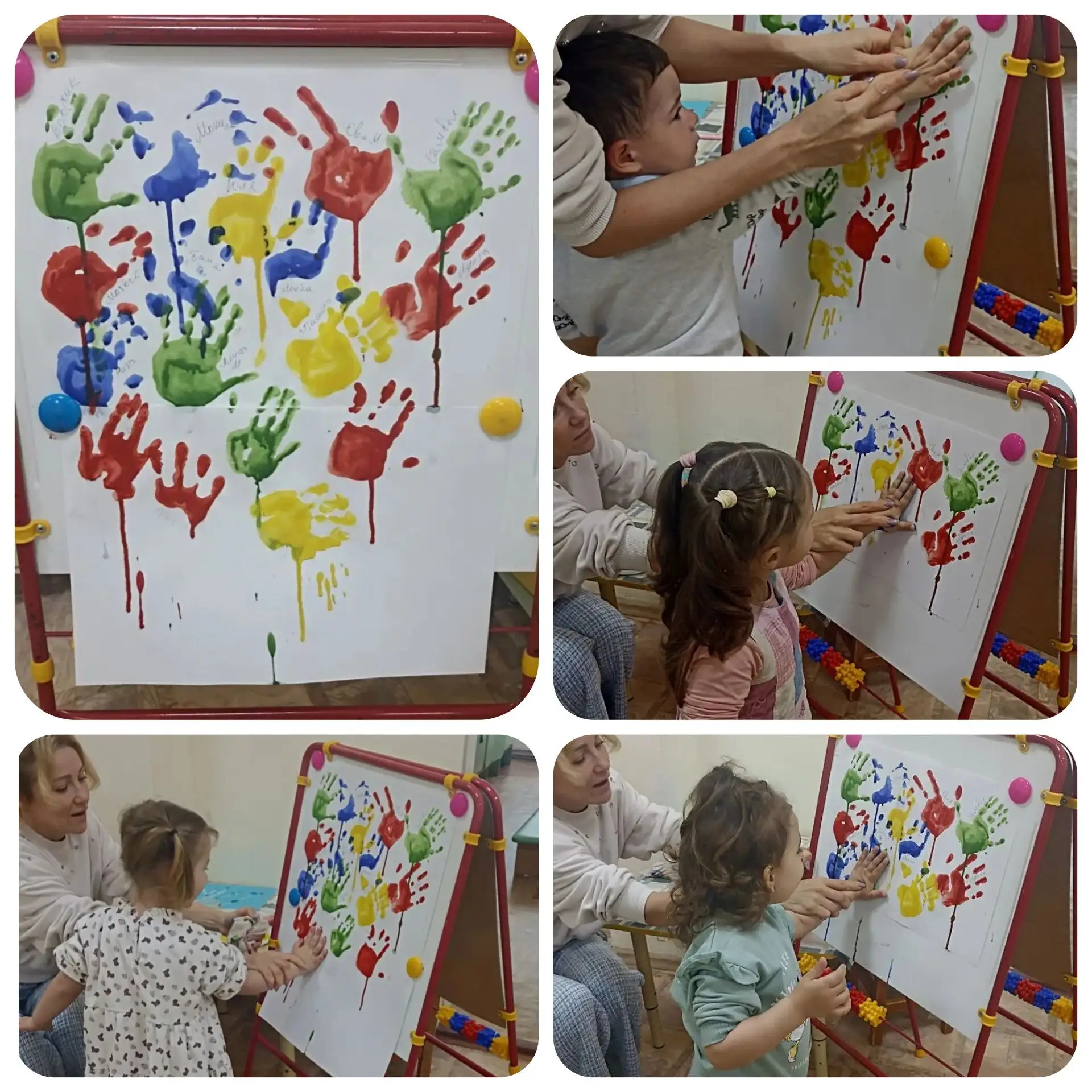🤲Ладушки-ладошки! Смотрите, какую замечательную коллективную работу сделали наши малыш...