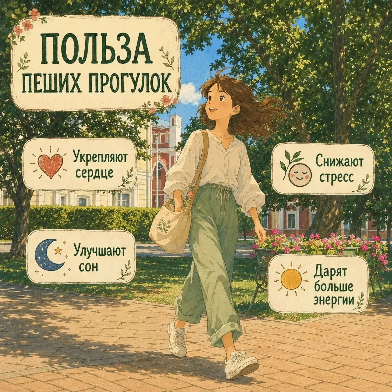 Что нужно сделать для хорошего самочувствия? 1️⃣0️⃣ 0️⃣0️⃣0️⃣ шагов