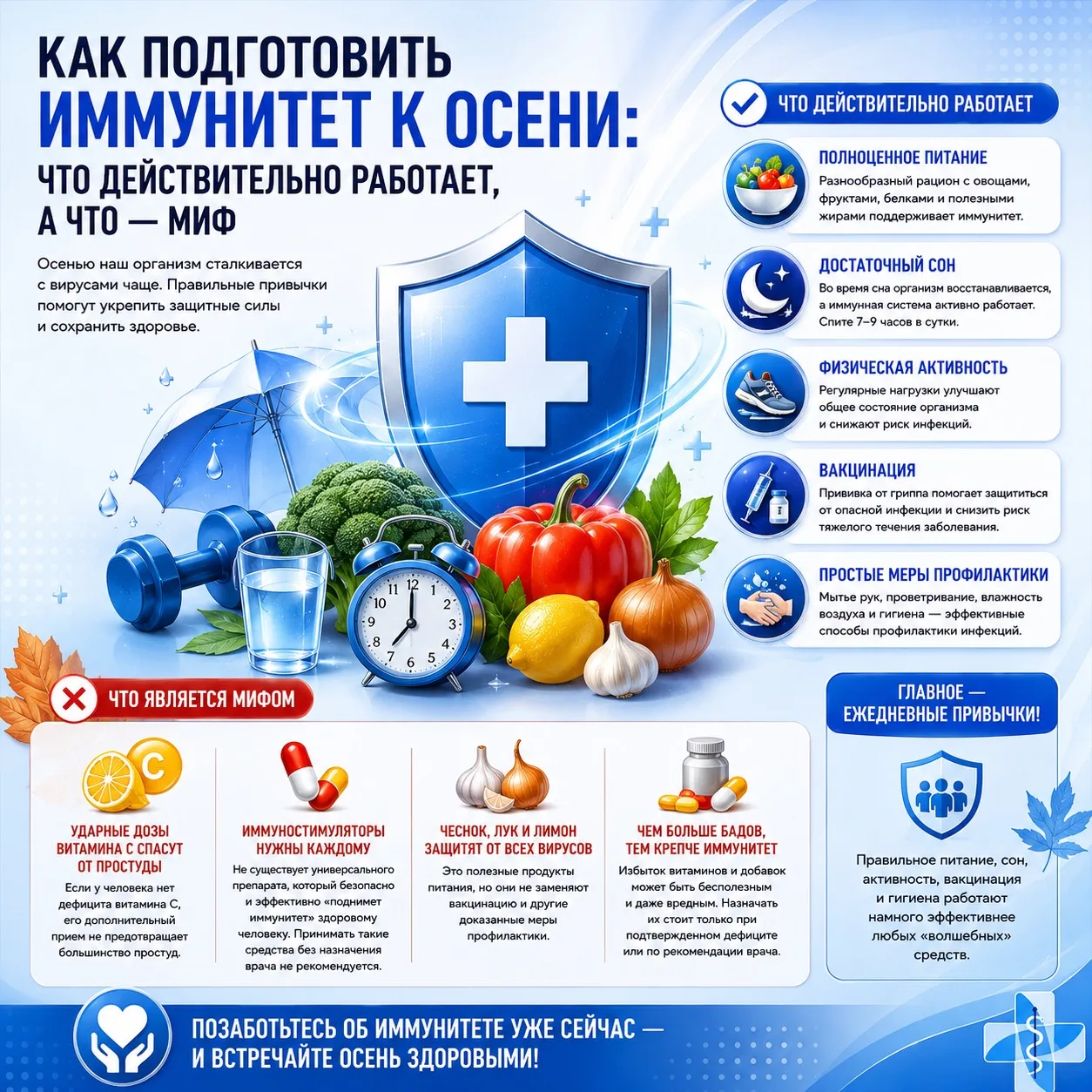 🍂 Как подготовить иммунитет к осени: что действительно работает, а что — миф
