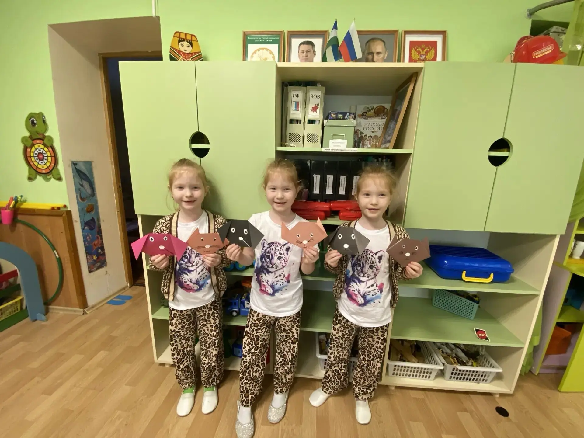 Оригами «Киса Брыся🐱 и пес Барбос🐶»
