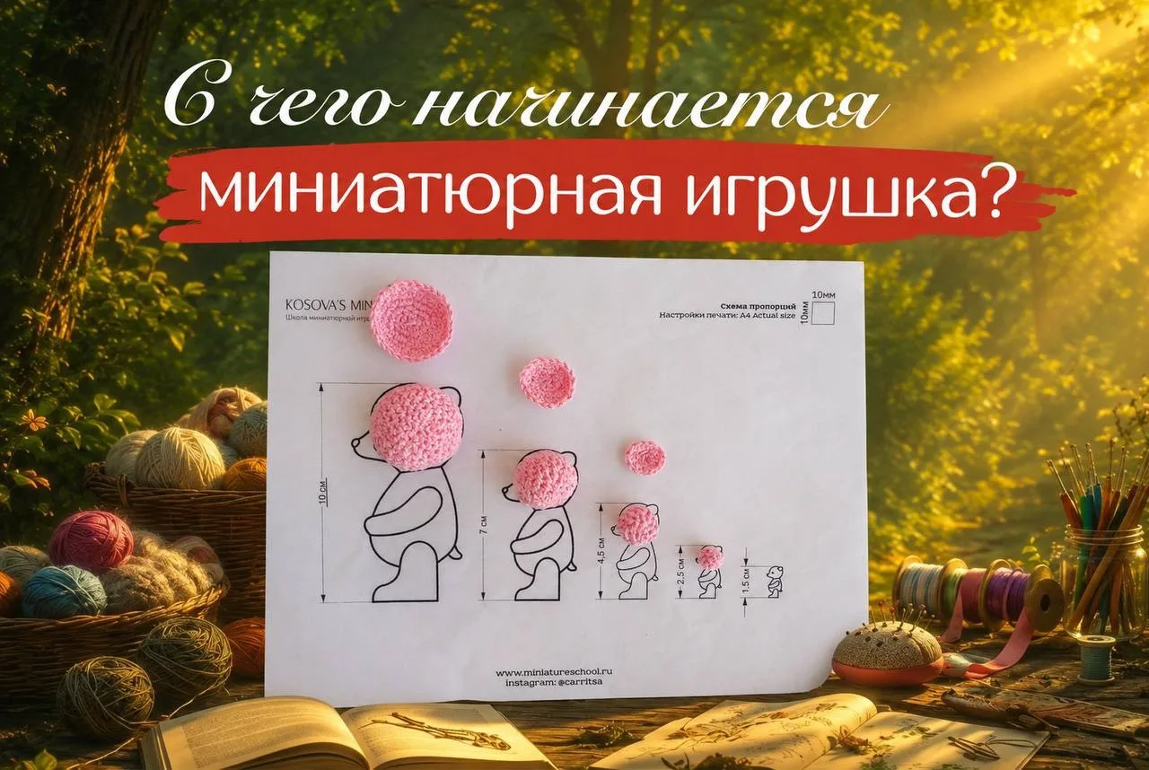 🧸С чего начинается миниатюрная игрушка?