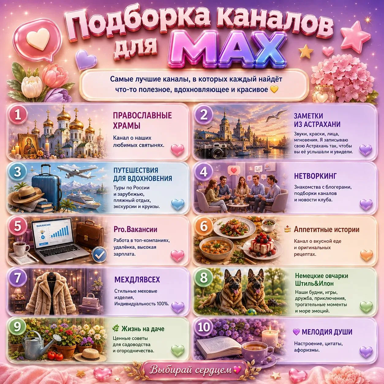 Самые лучшие каналы, в которых каждый найдет что-то полезное, вдохновляющее и красивое.