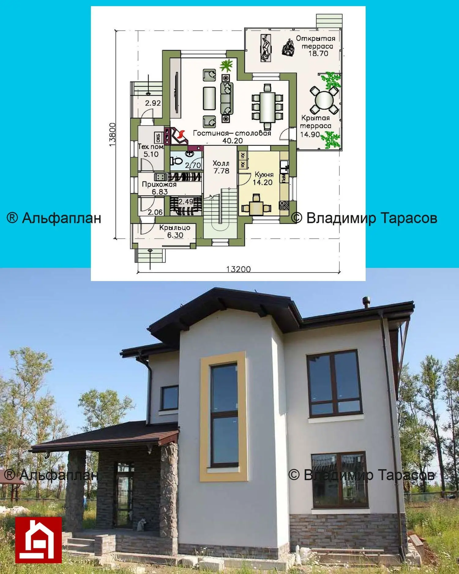 Хит стройплощадок! Простой по архитектуре, но очень красивый дом.