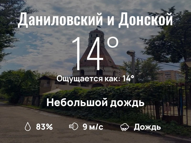 Что с погодой в Даниловском и Донском?