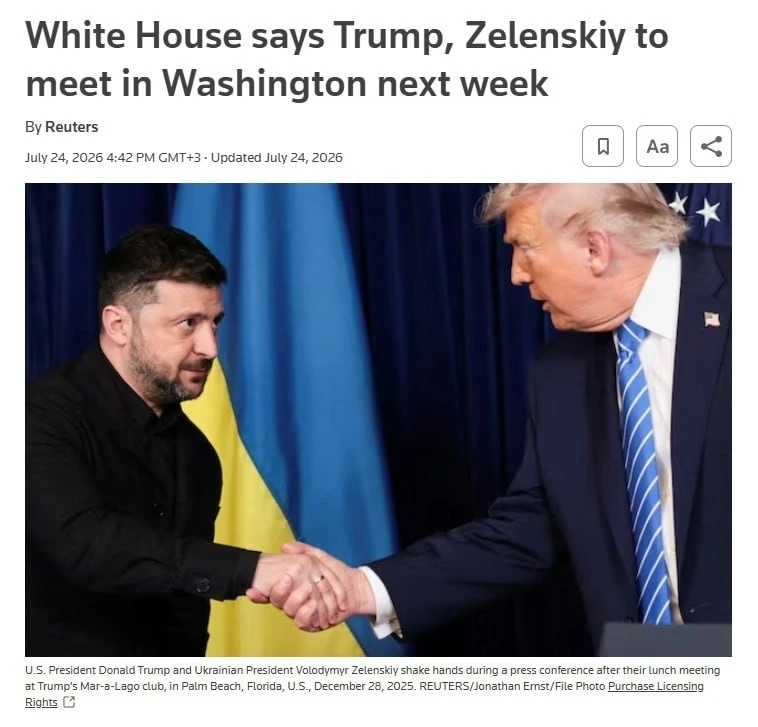 🇺🇸🇺🇦Reuters: Вашингтон и Киев обсудили «прекращение огня в небе»