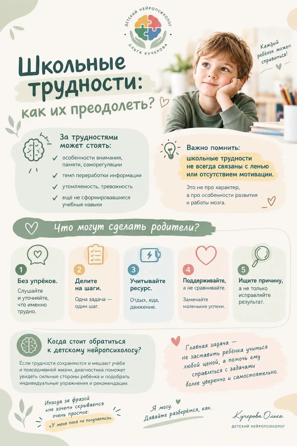 🧠 Школьные трудности: как помочь ребёнку, а не усилить стресс?