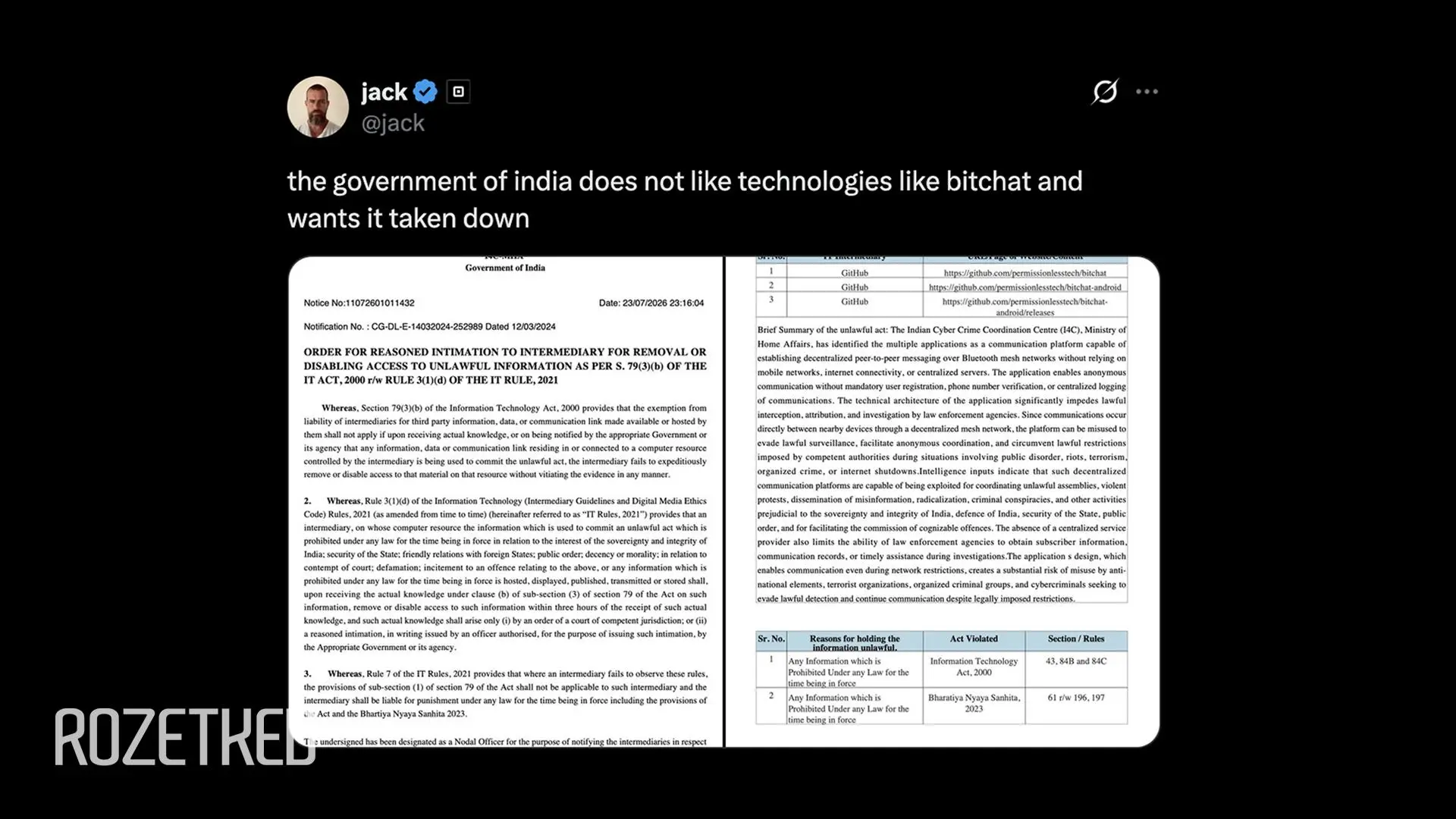 Индия требует удалить мессенджер Bitchat с GitHub

Сейчас децентрализованный мессенджер Джека Дорси 