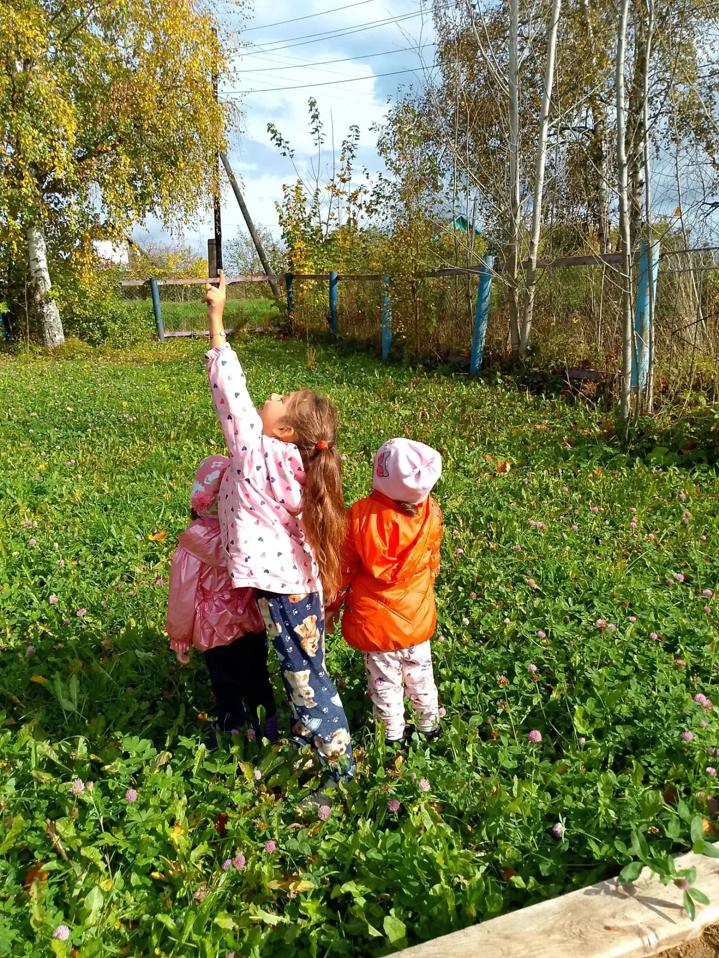 На прогулке.