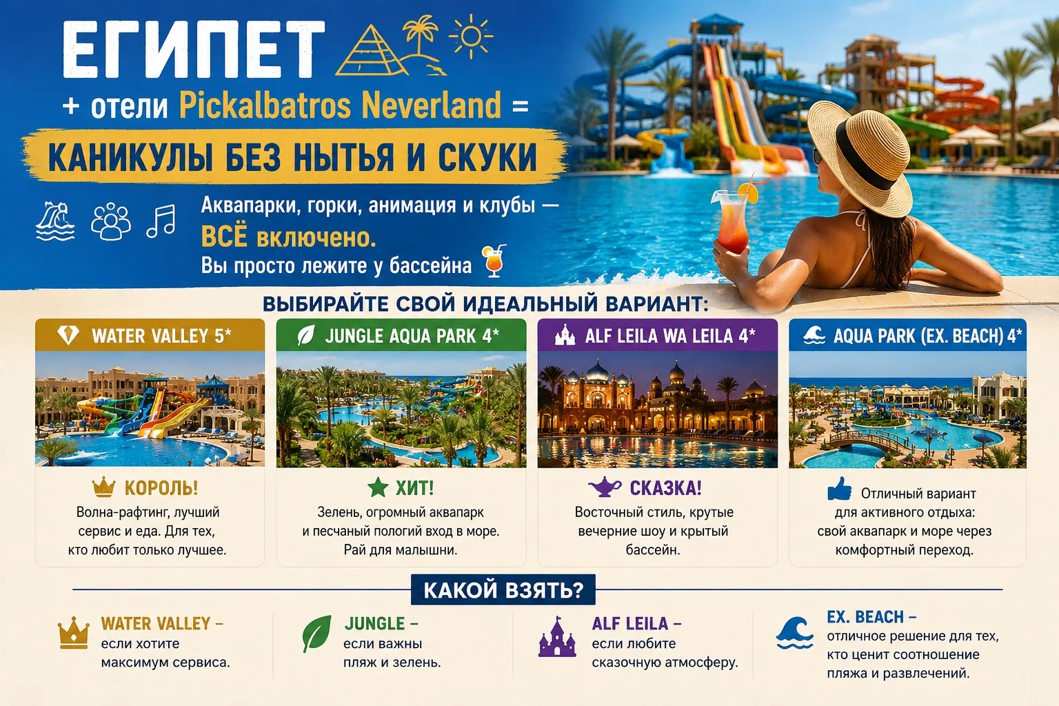 Египет + отели Pickalbatros Neverland = каникулы без нытья и скуки.