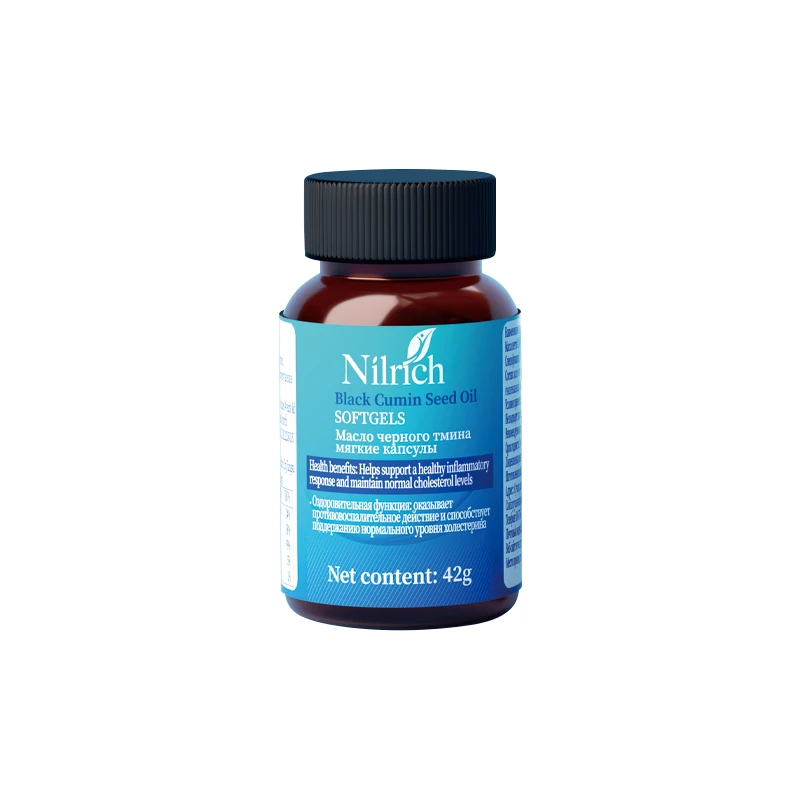 Nilrich Капсулы с маслом чёрного тмина (Black Seed Oil Capsules) — это натуральный прем...