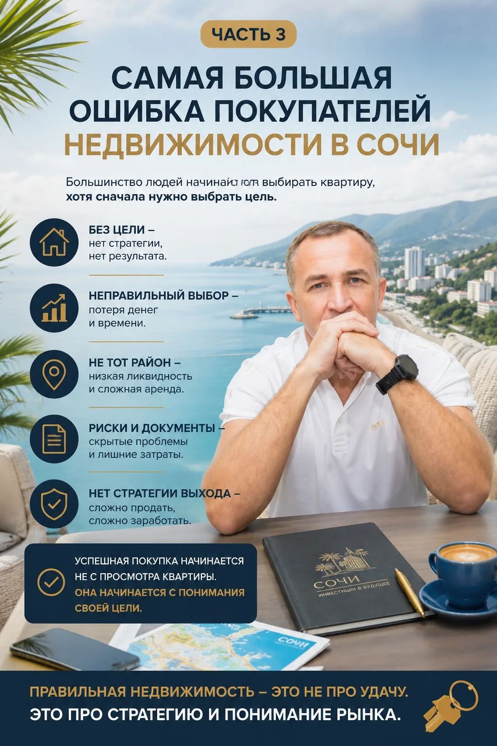 ### Самая большая ошибка покупателей недвижимости в Сочи

После двух предыдущих постов мне начали пи