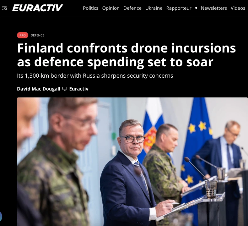 Euractiv: Финский министр обороны отчитал Киев за риски для государств НАТО

15 мая власти Финляндии