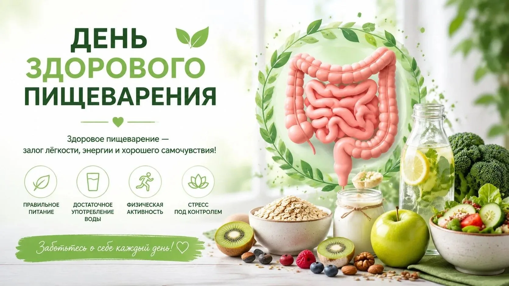 Сегодня, 29 мая, отмечается Всемирный день здорового пищеварения.