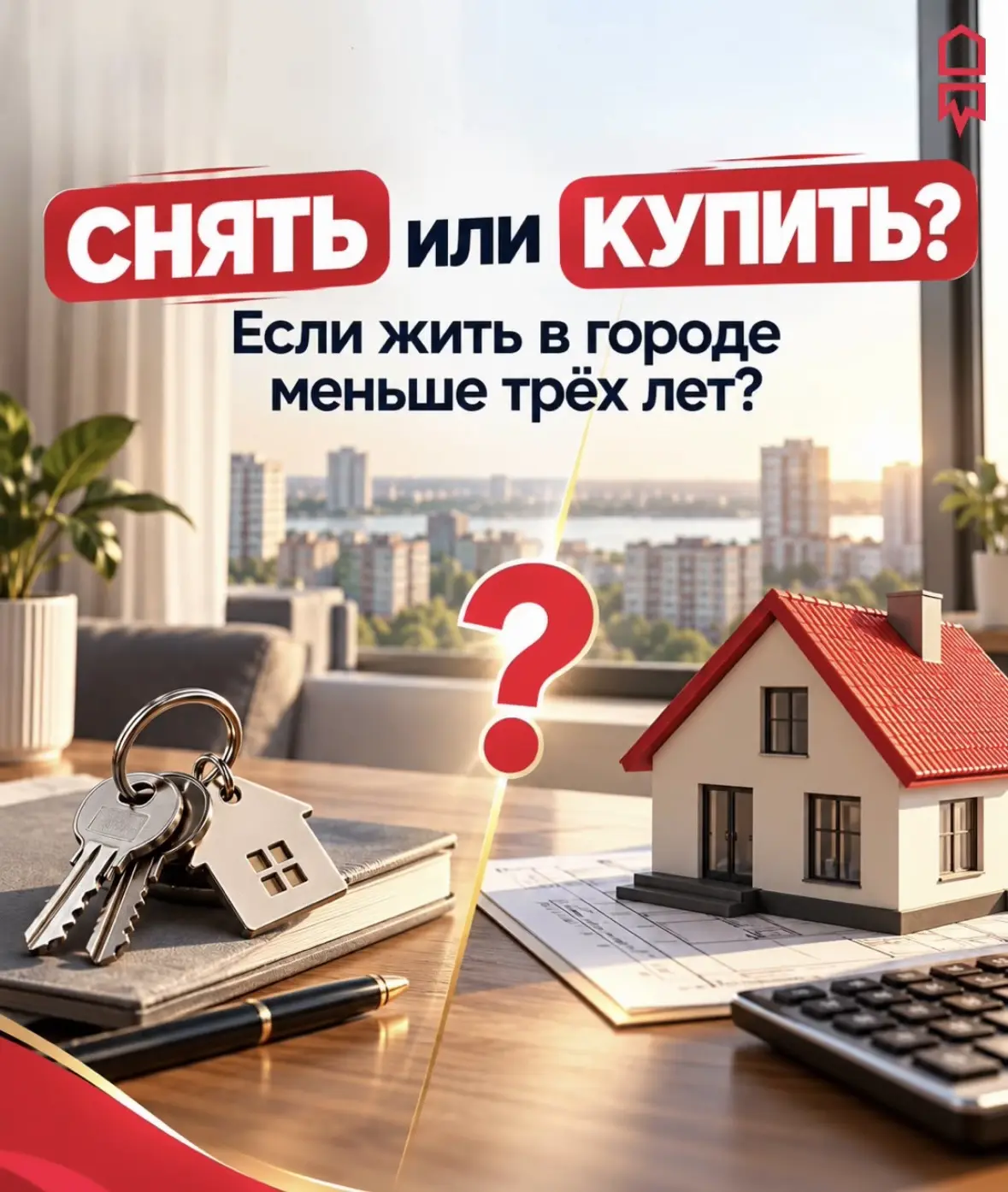 🌇 Жить в городе меньше трёх лет — ещё не значит, что ответ всегда один: «только снимать».