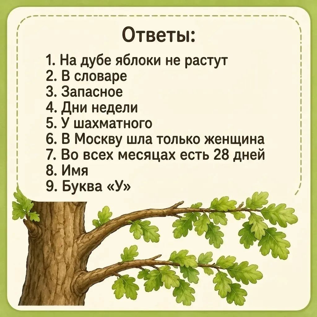 Ответы на наши загадки.