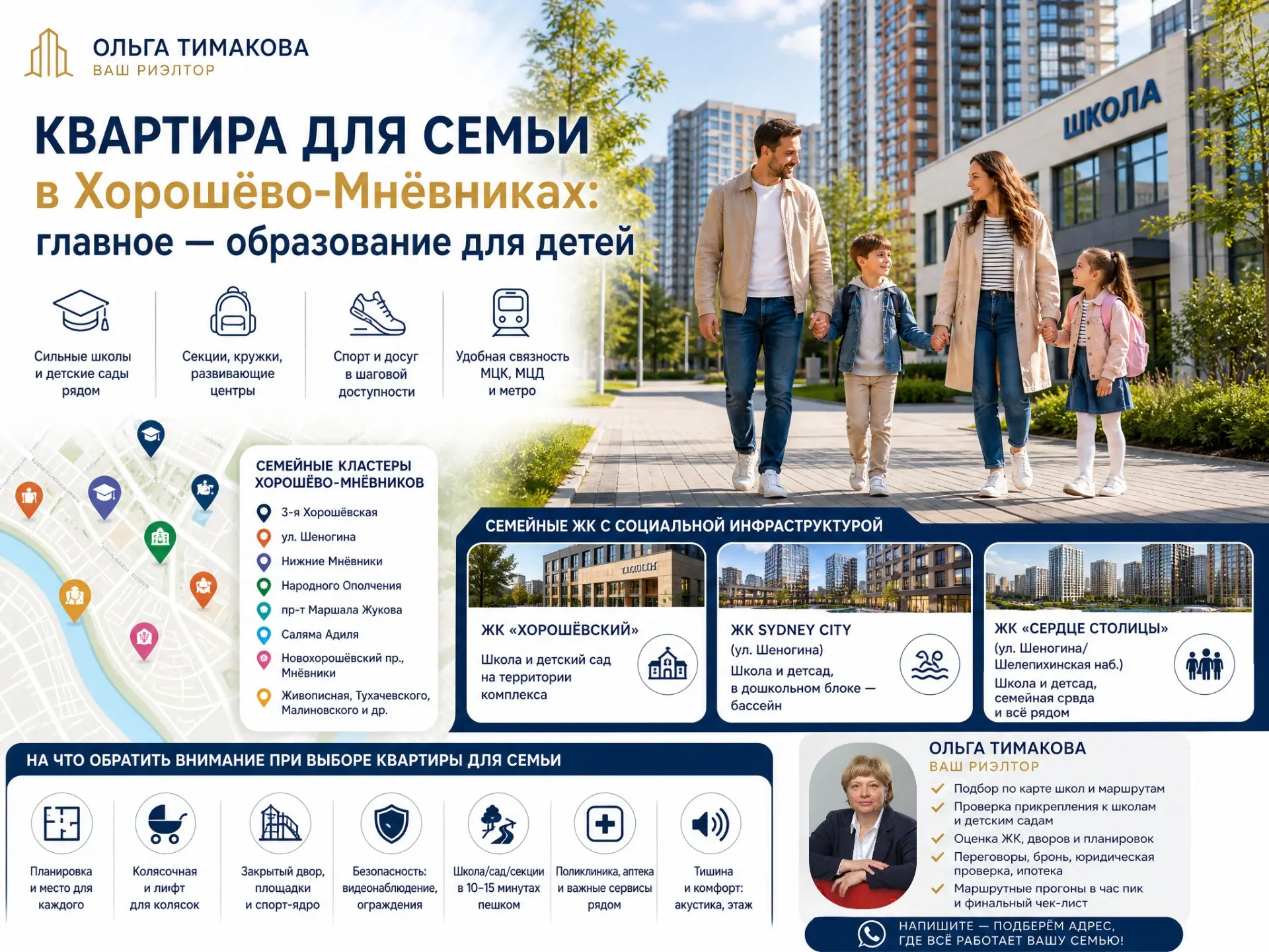 Семейная покупка в Хорошёво‑Мнёвниках — это про школу, сад и ежедневные маршруты. Я, Ол...